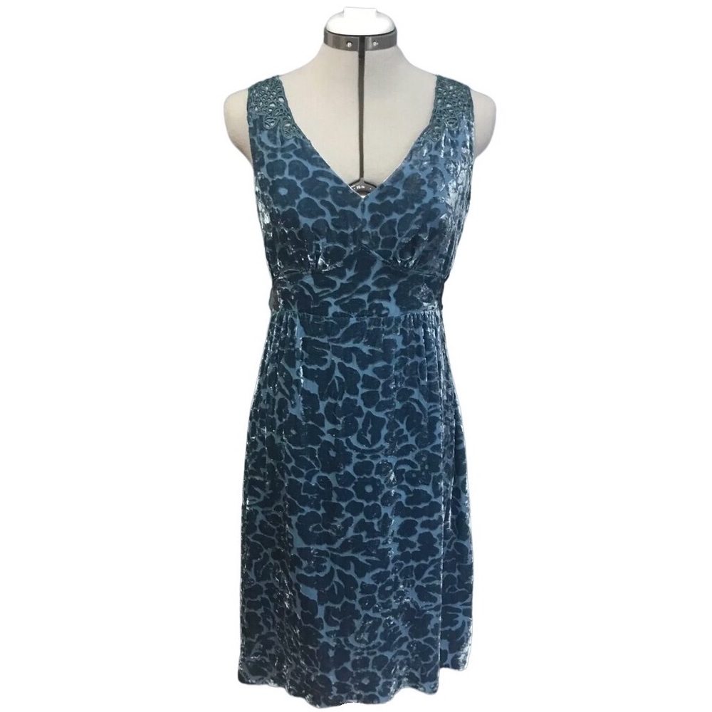 $188 Moulinette Soeurs Anthropologie Matilija Velvet Silk Dress 6 S Small Party